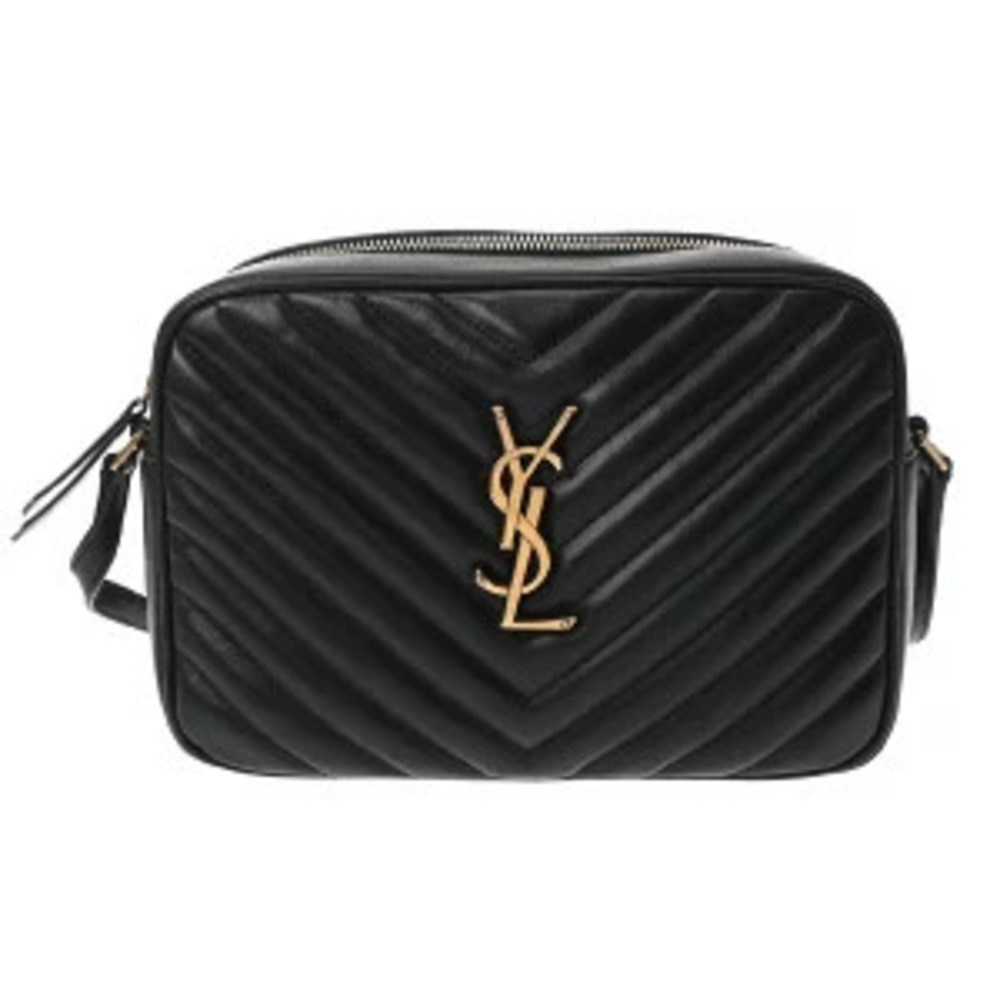 Saint Laurent Lou Camera Bag Black Grain Leather Shoulder